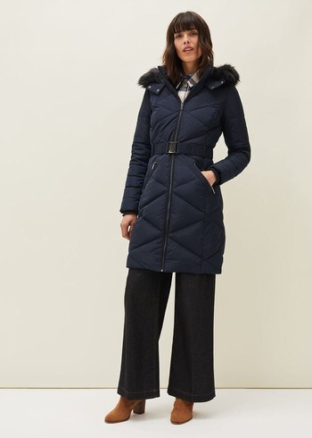 Phase Eight Remi Diamond Puffer Coats Navy USA | 5289417-FD